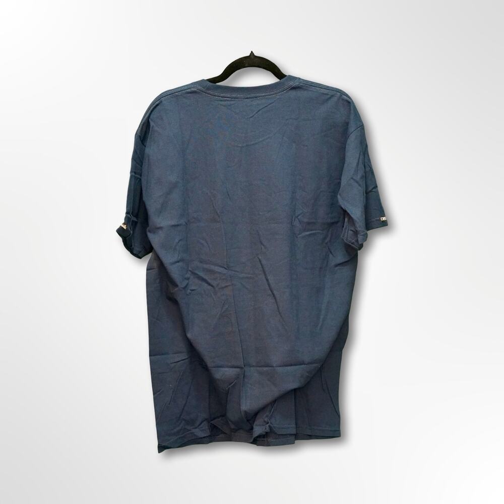 Crooks & Castles Navy and Gold T-Shirt - Men's Large